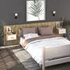 Image de Tables De Chevet Murales 2 Pcs Blanc Et Chêne Sonoma Vidaxl