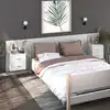 Image de Tables De Chevet Murales 2 Pcs Blanc Vidaxl