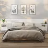 Image de Tables De Chevet Murales 2 Pcs Blanc Vidaxl