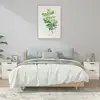 Image de Tables De Chevet 2 Pcs Blanc Bois D'ingénierie Vidaxl