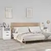 Image de Tables De Chevet 2 Pcs Blanc Bois D'ingénierie Vidaxl
