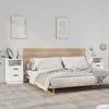 Image de vidaXL Tables de chevet 2 pcs Blanc Bois dingénierie 811233