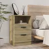 Image de vidaXL Table de chevet Chêne Sonoma Bois dingénierie 811238