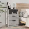 Image de Table De Chevet Gris Béton Bois D'ingénierie Vidaxl