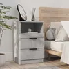 Image de vidaXL Table de chevet Gris béton Bois dingénierie 811240