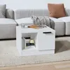 Image de vidaXL Table basse Blanc 50x50x36 cm Bois dingénierie 811340