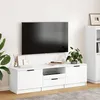 Image de vidaXL Meuble TV Blanc 140x35x40 cm Bois dingénierie 811448