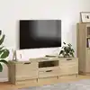 Image de Meuble Tv Chêne Sonoma 140x35x40 Cm Bois D'ingénierie Vidaxl