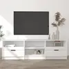 Image de Meuble Tv Blanc 150x33,5x45 Cm Bois D'ingénierie Vidaxl