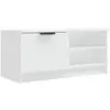 Image de Vidaxl meuble tv blanc 80x35x36,5 cm bois d'ingénierie