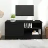 Image de Meuble Tv Noir 80x35x36,5 Cm Bois D'ingénierie Vidaxl