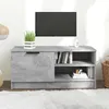 Image de vidaXL Meuble TV Gris béton 80x35x365 cm Bois dingénierie 811474