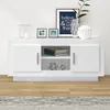 Image de Meuble Tv Blanc 102x35x45 Cm Bois D'ingénierie Vidaxl