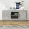 Image de vidaXL Meuble TV Gris béton 102x35x45 cm Bois dingénierie 811794