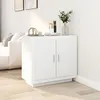 Image de Buffet Blanc 80x40x75 Cm Bois D'ingénierie Vidaxl