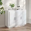Image de Buffet Blanc 92x35x75 Cm Bois D’ingénierie Vidaxl