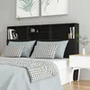 Image de vidaXL Armoire de tête de lit Noir 160x19x1035 cm 811872