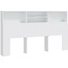 Image de Armoire De Tête De Lit Blanc 180x19x103,5 Cm Vidaxl