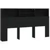 Image de Armoire De Tête De Lit Noir 180x19x103,5 Cm Vidaxl