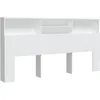 Image de Armoire De Tête De Lit Blanc 200x19x103,5 Cm Vidaxl