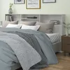 Image de vidaXL Armoire de tête de lit Gris béton 220x19x103 5 cm 811902