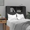 Image de Armoire De Tête De Lit Noir 100x18,5x102,5 Cm Vidaxl