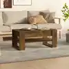 Image de Table Basse Chêne Fumé 102x55x45 Cm Bois D'ingénierie Vidaxl