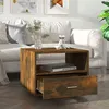 Image de Table Basse Chêne Fumé 55x55x40 Cm Bois D'ingénierie Vidaxl