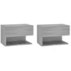 Image de Tables De Chevet Murales 2 Pcs Sonoma Gris Vidaxl
