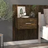 Image de Table De Chevet Murale Chêne Fumé Vidaxl
