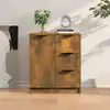 Image de Buffet Chêne Fumé 60x30x70 Cm Bois D'ingénierie Vidaxl