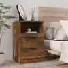 Image de Table De Chevet Chêne Fumé Bois D'ingénierie Vidaxl
