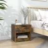 Image de Table De Chevet Chêne Fumé Bois D'ingénierie Vidaxl