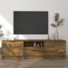 Image de Meuble Tv Chêne Fumé 140x35x40 Cm Bois D'ingénierie Vidaxl