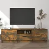 Image de vidaXL Meuble TV Armoire Basse Centre de Divertissement Armoire Média Salon Salle de Séjour Intérieur Chêne Fumé 817111