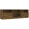 Image de Meuble Tv Chêne Fumé 150x33,5x45 Cm Bois D'ingénierie Vidaxl