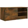 Image de Meuble Tv Chêne Fumé 80x35x36,5 Cm Bois D'ingénierie Vidaxl