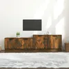 Image de Meuble Tv Chêne Fumé 158,5x36x45 Cm Bois D'ingénierie Vidaxl
