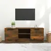 Image de Meuble Tv Chêne Fumé 102x35x36,5 Cm Bois D'ingénierie Vidaxl