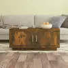 Image de Table Basse Chêne Fumé 102x50x45 Cm Bois D'ingénierie Vidaxl
