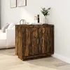 Image de Buffet Chêne Fumé 80x40x75 Cm Bois D'ingénierie Vidaxl