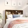 Image de Armoire De Tête De Lit Chêne Fumé 120x19x103,5 Cm Vidaxl