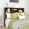 Image de Armoire De Tête De Lit Chêne Fumé 140x19x103,5 Cm Vidaxl