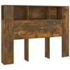 Image de Armoire De Tête De Lit Chêne Fumé 140x18,5x104,5 Cm Vidaxl