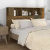 Image de vidaXL Armoire de tête de lit Chêne fumé 140x185x1045 cm 817270