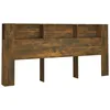 Image de Armoire De Tête De Lit Chêne Fumé 220x18,5x104,5 Cm Vidaxl