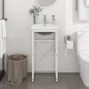 Image de Cadre De Lavabo De Salle De Bain Vasque À Encastrer Blanc Fer Vidaxl