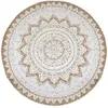 Image de Tapis De Sol Jute Tressée Imprimée 180 Cm Rond Vidaxl