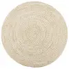 Image de Tapis Fait À La Main Jute Blanc Et Marron 240 Cm Vidaxl