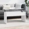 Image de Table Basse Blanc 102x50,5x52,5 Cm Bois D'ingénierie Vidaxl
